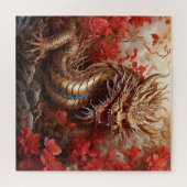 Drachen und Blume Puzzle (Horizontal)