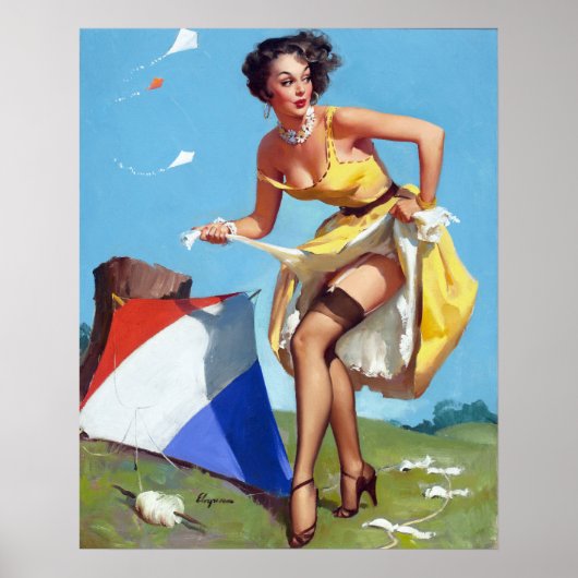 Drachen und Button hoch Poster (Vorne)