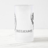 Drachen und Eagles, abstraktes S&C, FREIMAURER Mattglas Bierglas (Mittel)