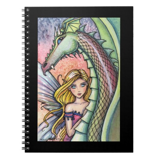 Drachen- und Feen-Notizbuch-Journal Notizblock (Vorderseite)