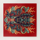 Drachen und Flammen Puzzle (Horizontal)