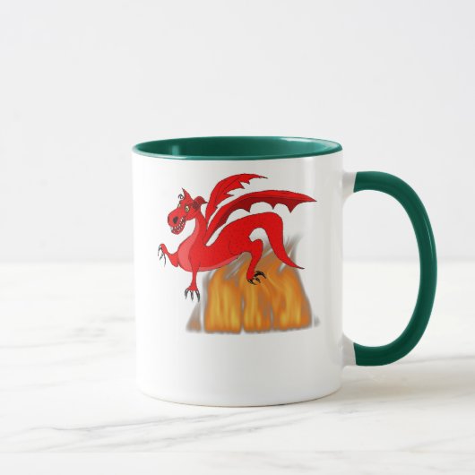 Drachen und Flammen Tasse (Rechts)