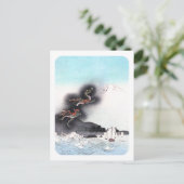 Drachen und Fuji Postkarte (Stehend Vorderseite)