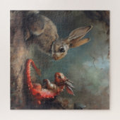 Drachen und Kaninchenfantasy Puzzle (Horizontal)