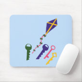 Drachen und Keys Whimsical Cartoon Art Mousepad (Mit Mouse)
