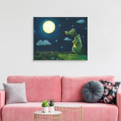 Drachen und Mond Leinwanddruck (Insitu (Wohnzimmer))