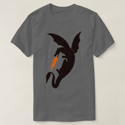 Drachen und Pferd T-Shirt (Design vorne)