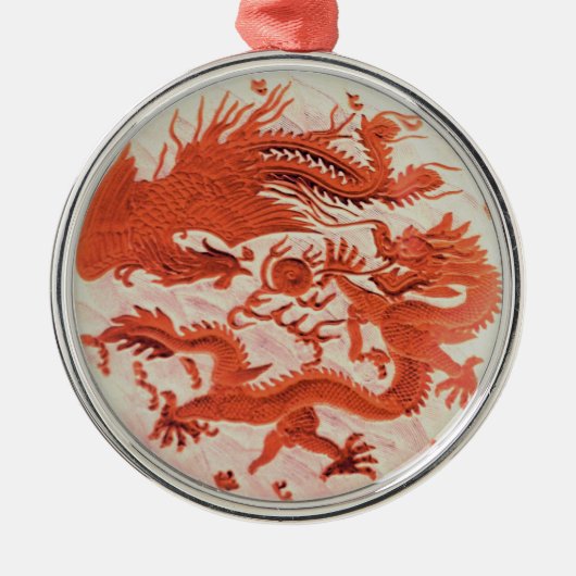 Drachen und Phoenixer Ornament Aus Metall (Vorne)
