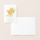 Drachen und Sterne Du bist magisch Folienkarte (Anzeige)