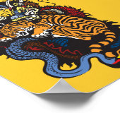 Drachen- und Tigerkampf Poster (Ecke)