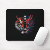 Drachen- und Tigerkopf-Muay-Thai-Kickbox-Kunst Mousepad (Mit Mouse)
