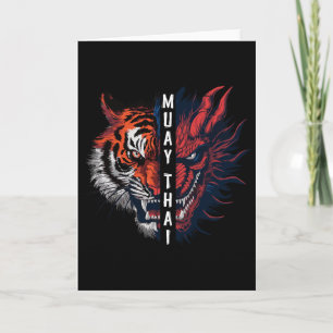 Drachen- und Tigermuay-Thai-Kickboxkunst  Karte
