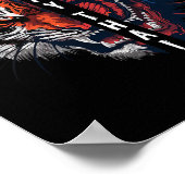 Drachen- und Tigermuay-Thai-Kickboxkunst Poster (Ecke)