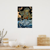 Drachen und Wellen I Poster (Küche)