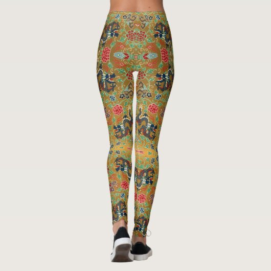 Drachen unter den Blume Leggings - Hübsch (Rückseite)