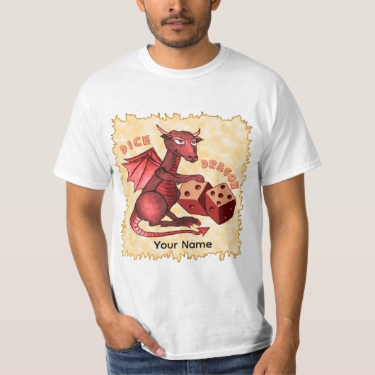 Drachen-Würfel T-Shirt (Vorderseite)