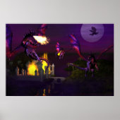 Drachenangriff von David und Michelle Wilder Poster (Vorne)