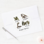 Drachenarten Art Wrym Wyvern Drake Runder Aufkleber (Umschlag)