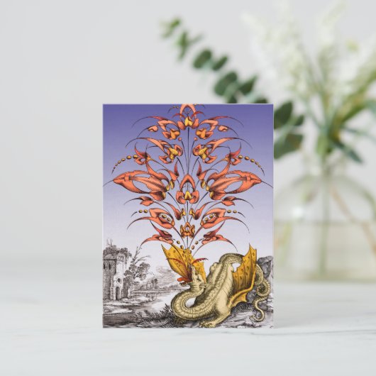 Drachenatmen Postkarte (Stehend Vorderseite)