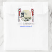 Drachenaufkleber aus BSN BodysurfApparel Runder Aufkleber (Tasche)