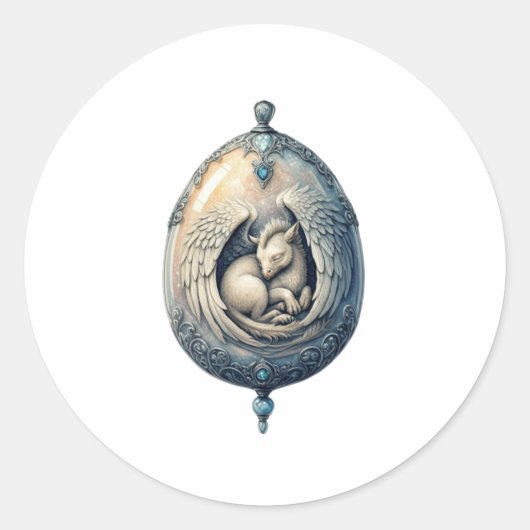 Drachenaufkleber Runder Aufkleber (Vorderseite)