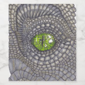 Drachenauge gezeichnet mit schwarzen Filzstiften Weinetikett (Einzelnes Label)