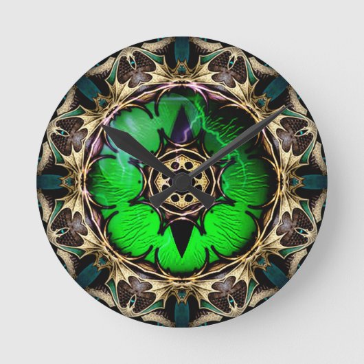 Drachenauge Runde Wanduhr (Vorderseite)