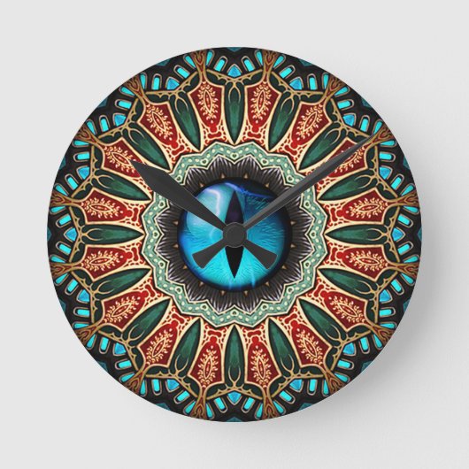 Drachenauge Runde Wanduhr (Vorderseite)