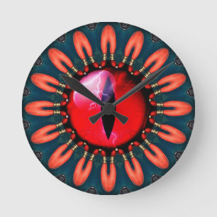 Drachenauge Runde Wanduhr