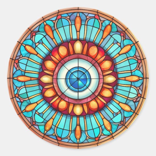 Drachenauge Runder Aufkleber (Vorderseite)