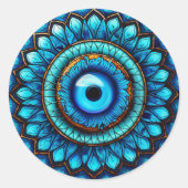 Drachenauge Runder Aufkleber (Vorderseite)