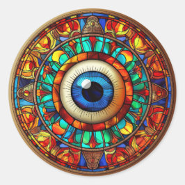 Drachenauge Runder Aufkleber