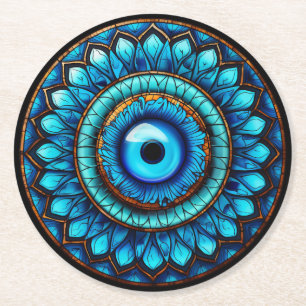 Drachenauge Runder Pappuntersetzer