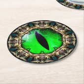 Drachenauge Runder Pappuntersetzer (Angewinkelt)