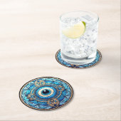 Drachenauge Runder Pappuntersetzer (Vor Ort)