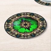 Drachenauge Runder Pappuntersetzer (Angewinkelt)