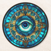 Drachenauge Runder Pappuntersetzer (Vorderseite)