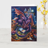 Drachenbibliothek, Grußkarte Karte (Gelbe Blume)