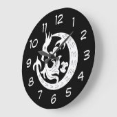 Drachenblasen Große Wanduhr (Winkel)