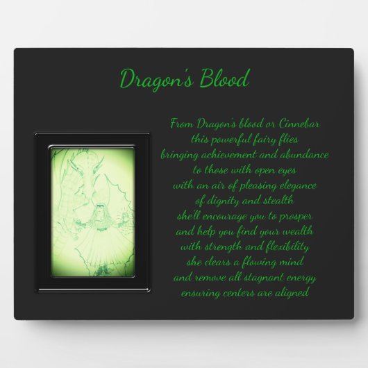 Drachenblutkristall Fotoplatte (Vorderseite)