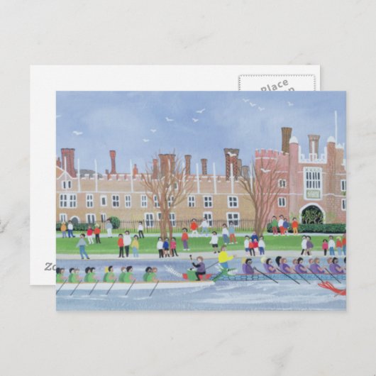 Drachenboot-Rennen in Hampton Court 1993 Postkarte (Vorne/Hinten)