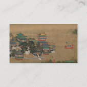 Drachenboote und Pavillons in chinesischen Meister Visitenkarte (Rückseite)