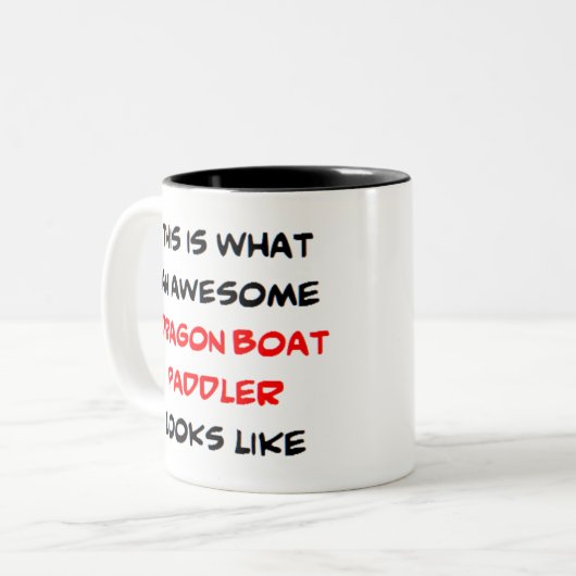 Drachenbootpaddler, phantastisch zweifarbige tasse (Vorderseite Links)