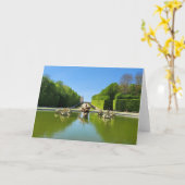 Drachenbrunnen aus Versailles Foto Grüße Karte (Gelbe Blume)