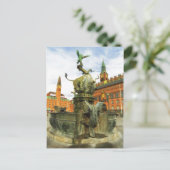 Drachenbrunnen in Kopenhagen Postkarte (Stehend Vorderseite)