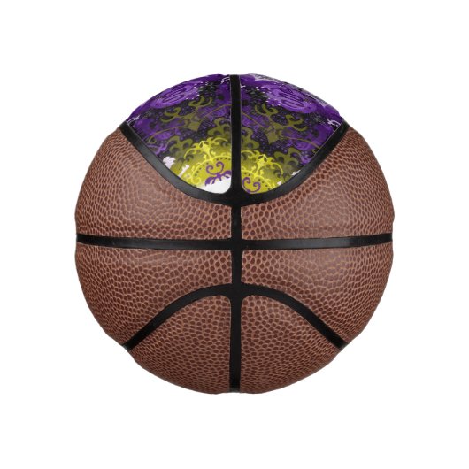 DrachenDamaskus ohne Binäre - Flag für nicht binär Mini Basketball (Rechts)