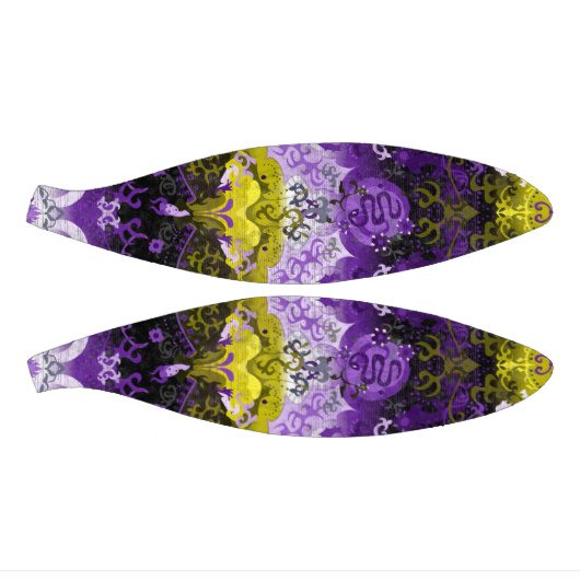 DrachenDamaskus ohne Binäre - Flag für nicht binär Mini Basketball (Panele)