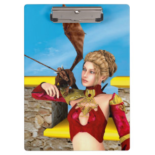 Drachendame Klemmbrett