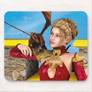 Drachendame Mousepad