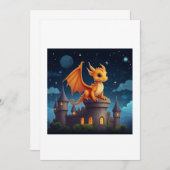 Drachendarstellung Einladung (Vorne/Hinten)